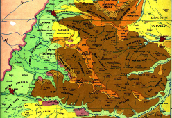 Harta Unitatilor de Relief - Campia de Vest; Delurile de Vest; Muntii Apuseni, Depresiunile intramontane